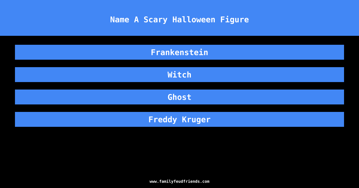 Name A Scary Halloween Figure answer