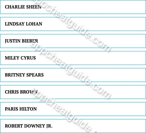 Name a celebrity you think would be on santa’s naughty list. screenshot answer