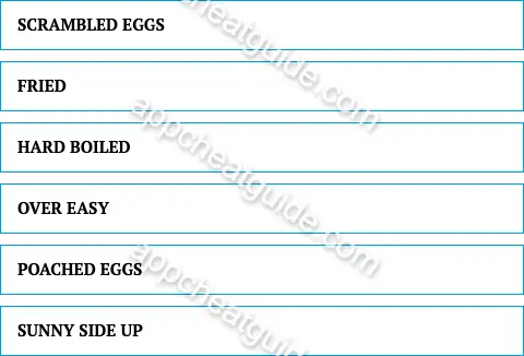 Name a way to prepare eggs. screenshot answer