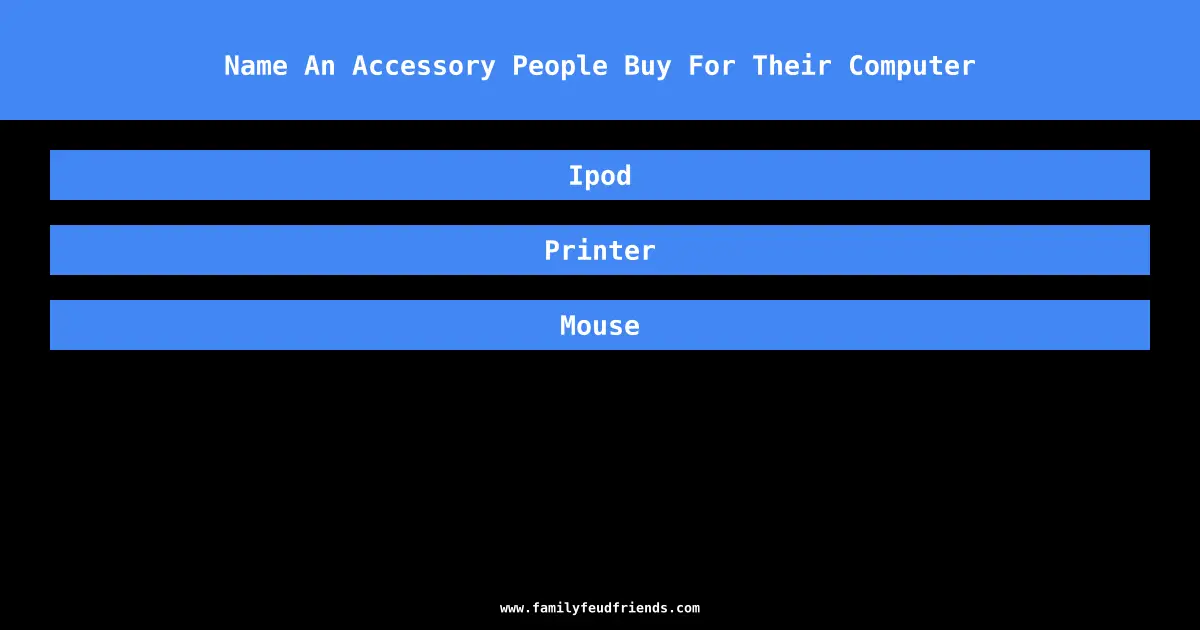 Name An Accessory People Buy For Their Computer answer