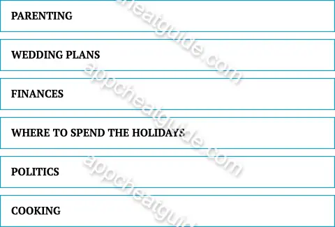 Name something a couple's in-laws might disagree on. screenshot answer