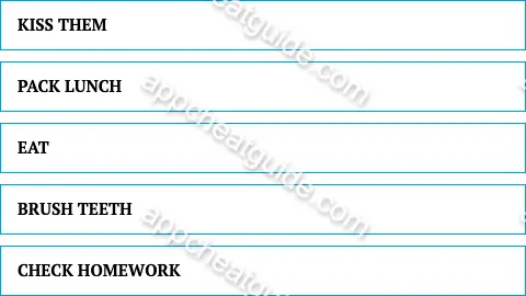 Name something parents do before letting their kids leave for school. screenshot answer