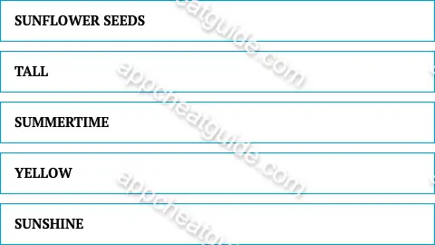 Name something you associate with sunflowers. screenshot answer
