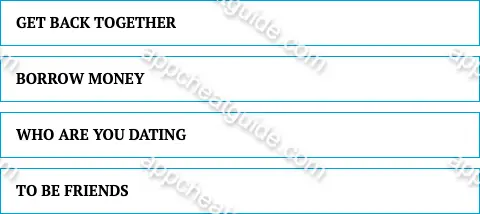 Tell me something you hope your ex never asks you. screenshot answer