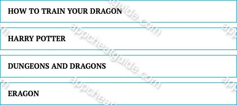 We asked 100 people: name a movie that features dragons. screenshot answer