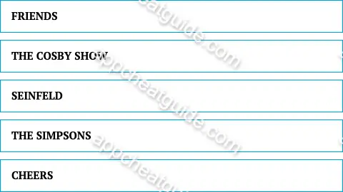 We asked 100 people: name a tv sitcom that lasted more than 5 seasons. screenshot answer