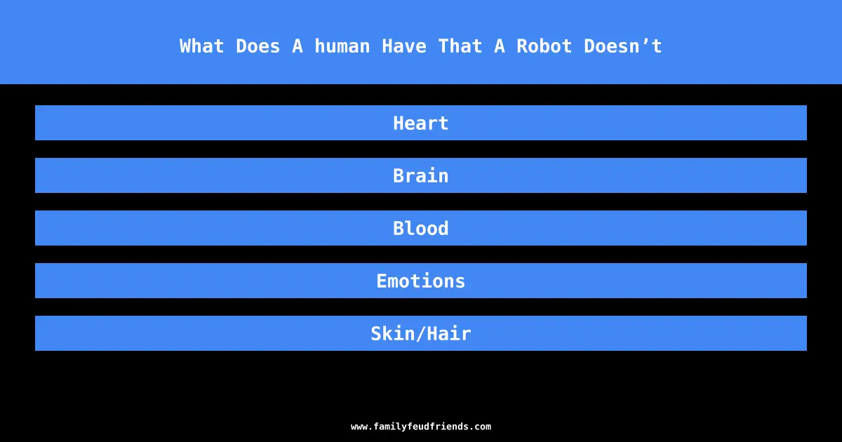 What Does A human Have That A Robot Doesn’t answer