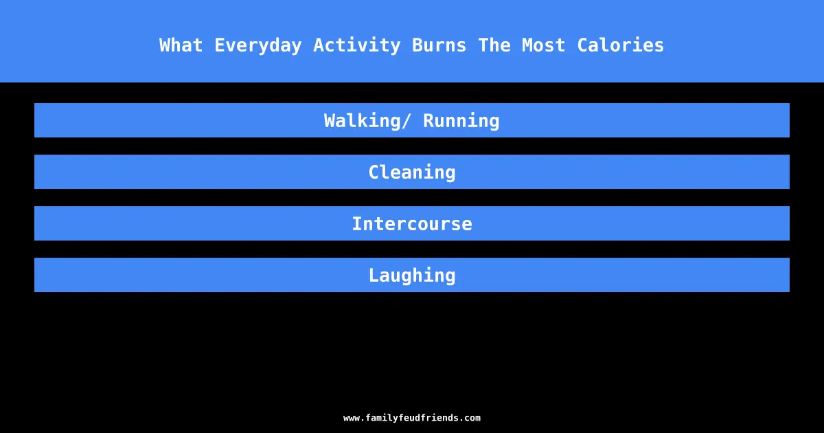 What Everyday Activity Burns The Most Calories answer