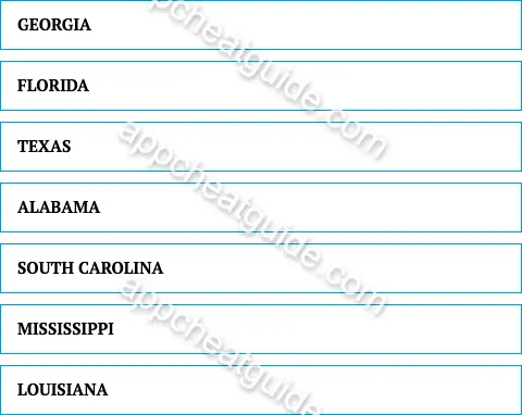 When someone says they are visiting the south, what state might they be going to? screenshot answer