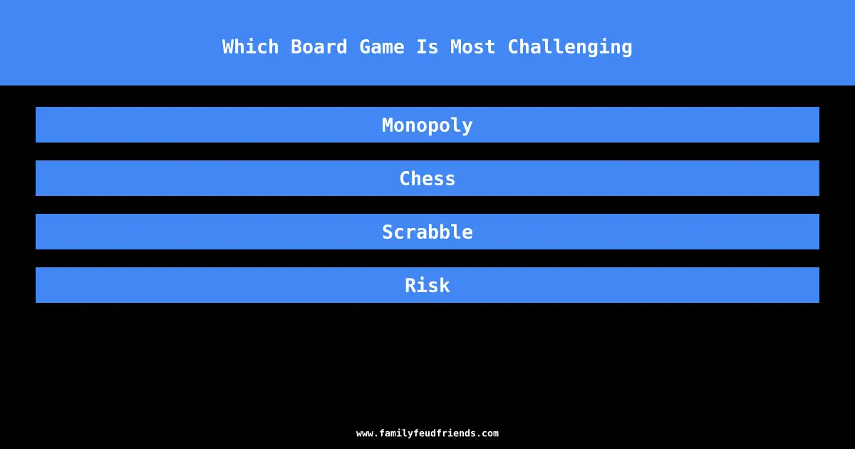 Which Board Game Is Most Challenging answer
